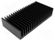 Heatsink: extruded; grilled; black; L: 100mm; W: 200mm; H: 40mm FISCHER ELEKTRONIK