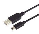 USB CBLE, 2.0 TYP A PLUG-MINI B PLUG, 2M