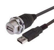 USB CABLE, 2.0, TYPE A PLUG-RCPT, 2M