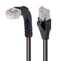 ENET CORD, CAT6, RJ45 R/A PLUG-PLUG, 5'