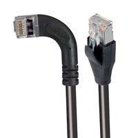 ENET CORD, CAT6, R/A RJ45 PLUG-PLUG, 1'