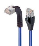 ENET CORD, CAT5E, RJ45 R/A PLUG-PLUG, 1'