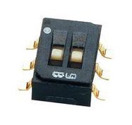 SLIDE SWITCH, SPDT DUAL, 0.1A, 6VDC, SMD