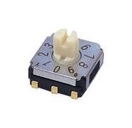 ROTARY CODED SW, 10 POS, 0.1A, 5VDC, SMD