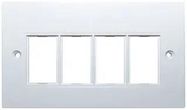 FACEPLATE, 4 MODULE, ABS, WHT