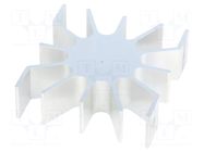 Heatsink; LED; L: 51.5mm; W: 51mm; Ø: 26mm; H: 15mm FISCHER ELEKTRONIK