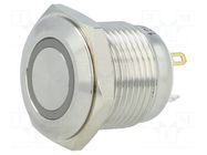 Switch: vandal resistant; Pos: 2; SPST-NO; 2A/36VDC; IP65; OFF-(ON) ONPOW