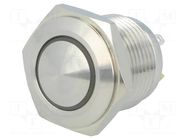 Switch: vandal resistant; Pos: 2; SPST-NO; 2A/36VDC; IP65; OFF-(ON) ONPOW