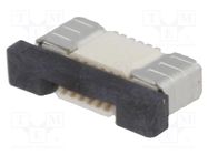 Connector: FFC/FPC; horizontal; PIN: 6; bottom contacts,ZIF; SMT ADAM TECH