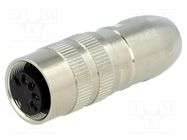 Connector: M16; plug; female; soldering; for cable; PIN: 5; 5A; 60V LUMBERG