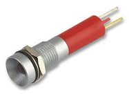 LED, M8, 24VDC, MATT CHROME, HE-RED