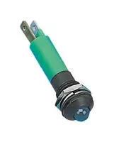 LED, M8, 24V, BLACK CHROME, GREEN