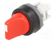 Switch: rotary; 22mm; Stabl.pos: 2; red; none; IP66; prominent; Pos: 2 ABB
