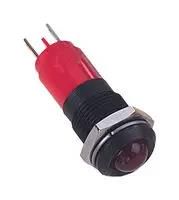 LED INDICATOR, 24VDC, BLK, RED