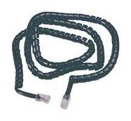 COILED CORD, RJ45 PLUG, 3.3M, BLACK