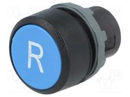 Switch: push-button; 22mm; Stabl.pos: 1; blue; none; IP66; flat; KPR1 ABB