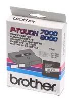 TAPE, BLACK ON WHITE, 12MM W, 8M L