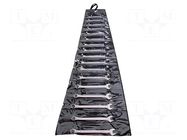 Wrench-set; combination spanner; Chrom-vanadium steel; 26pcs. BAHCO