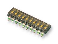 DIP SWITCH, SPST, 0.025/24VDC, 10POS/SMT