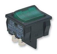 ROCKER SWITCH, DPST, 10A, 250VAC, PANEL