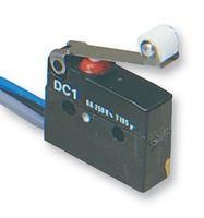 MICROSWITCH, ROLLER, 6A, 250VAC, SPDT