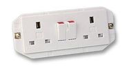 MAINS SOCKET, 2GANG SWITCH