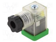 Connector: valve connector; plug; form C; 8mm; female; PIN: 3; 4÷6mm MURR ELEKTRONIK