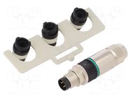 Connector: M8; male; PIN: 3; 32V; IP67; Slimline; straight; for cable MURRELEKTRONIK