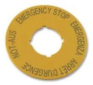 LABEL, EMERGENCY STOP, 4 LANGUAGE