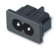 INLET, IEC, CLASS2, FIG8, SOLDER TAG