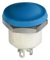 PB SW, SPST-NO, 2A, 28V, PANEL, DARK BLU