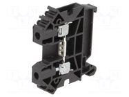 Splice terminal: rail; 32A; 1kV; screw terminal; black; polyamide POKÓJ