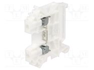 Splice terminal: rail; 0.5÷4mm2; ways: 1; terminals: 2; white; TS35 