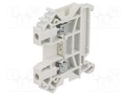 Splice terminal: rail; 0.5÷4mm2; ways: 1; terminals: 2; grey; TS35 