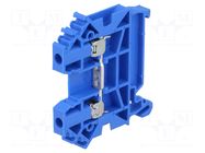 Splice terminal: rail; 24A; 1kV; screw terminal; blue; polyamide POKÓJ