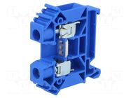 Splice terminal: rail; 57A; 1kV; screw terminal; blue; polyamide POKÓJ