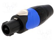 Plug; loudspeaker; female; PIN: 2; for cable; 30A; 133V; soldering AMPHENOL