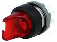 Switch: rotary; 22mm; Stabl.pos: 2; red; MLB-1; IP66; prominent; M2S ABB