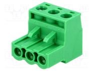 Pluggable terminal block; 5.08mm; ways: 3; straight; plug; female ADAM TECH