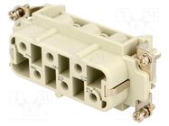 Connector: HDC; contact insert; female; Han® HsB; PIN: 6; 6+PE; 35A HARTING