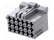 Connector: rectangular; plug; female; JPT; PIN: 18; for cable; grey TE Connectivity