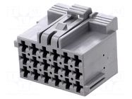 Connector: rectangular; plug; female; JPT; PIN: 18; for cable; grey TE Connectivity