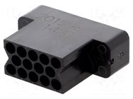 Connector: rectangular; plug; female; AMP M Series; PIN: 14; black TE Connectivity