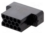 Connector: rectangular; plug; female; AMP M Series; PIN: 14; black TE Connectivity