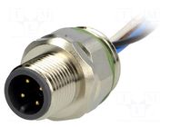 Connector: M12; socket; PIN: 4; male; cables; Thread: M16x1,5; 0.5m CONEC