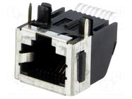 Connector: RJ45; socket; PIN: 8; Cat: 3; low profile; gold-plated TE Connectivity