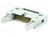Connector: IDC; plug; male; PIN: 14; 3A; 125V; IDC; for ribbon cable CONNFLY