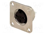 Connector: M16; socket; female; PIN: 3; 5A; 300V; C091D; soldering AMPHENOL