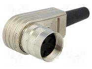Connector: M16; plug; female; soldering; for cable; PIN: 4; 5A; 300V AMPHENOL