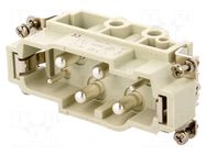Connector: HDC; contact insert; male; CX; PIN: 4; 80A; 600V; 4+PE ILME